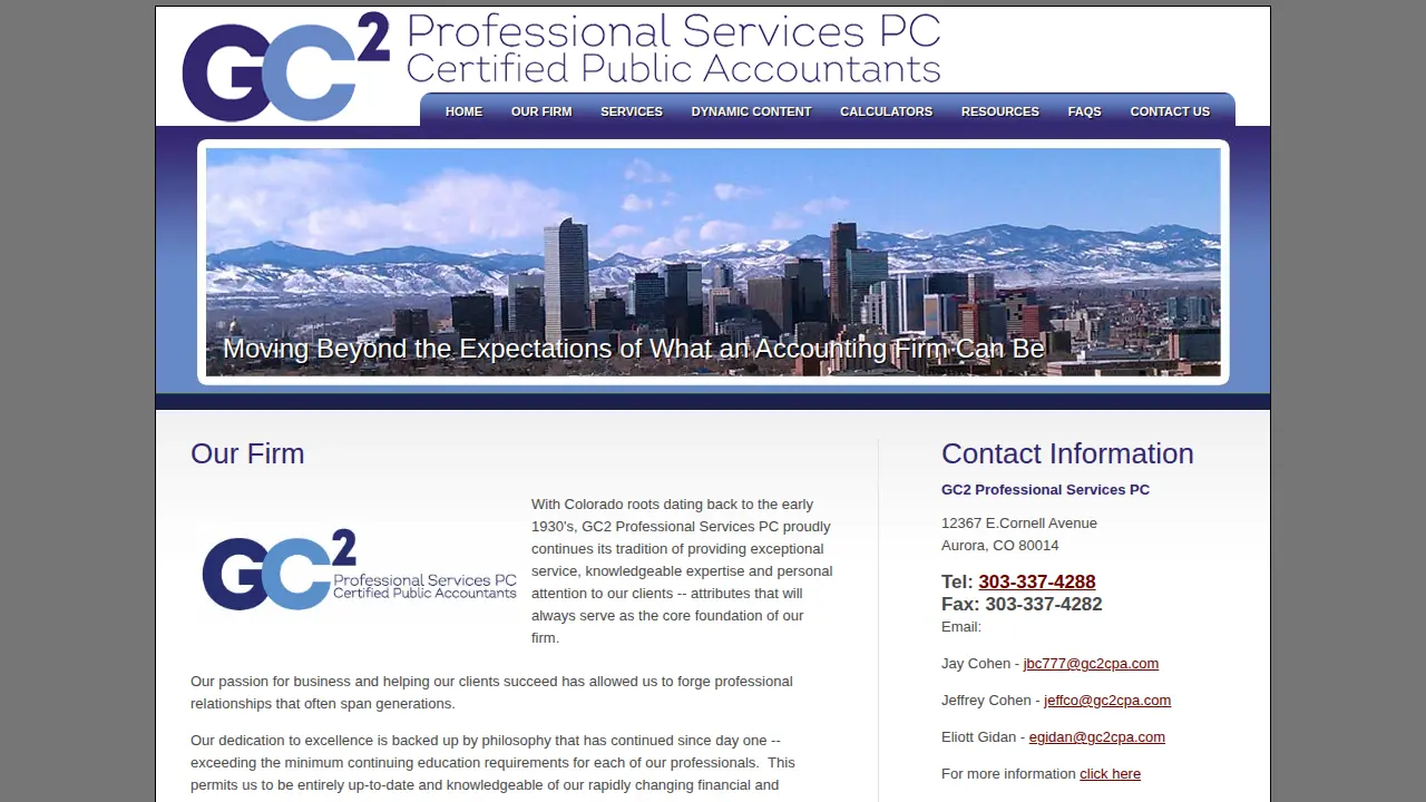 gc2 professional services page