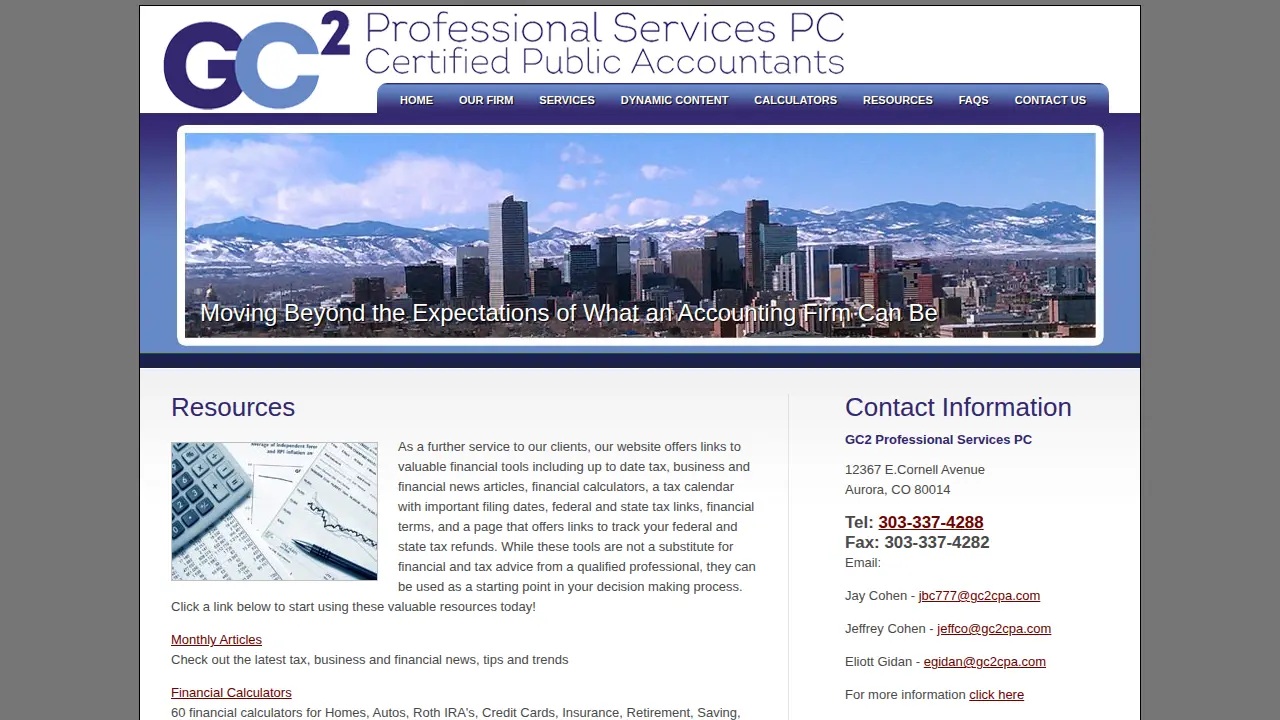 gc2 professional services page