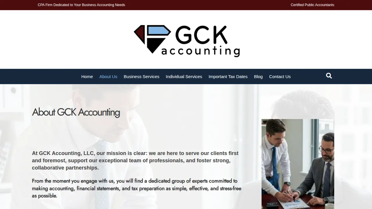 GCK Accounting page