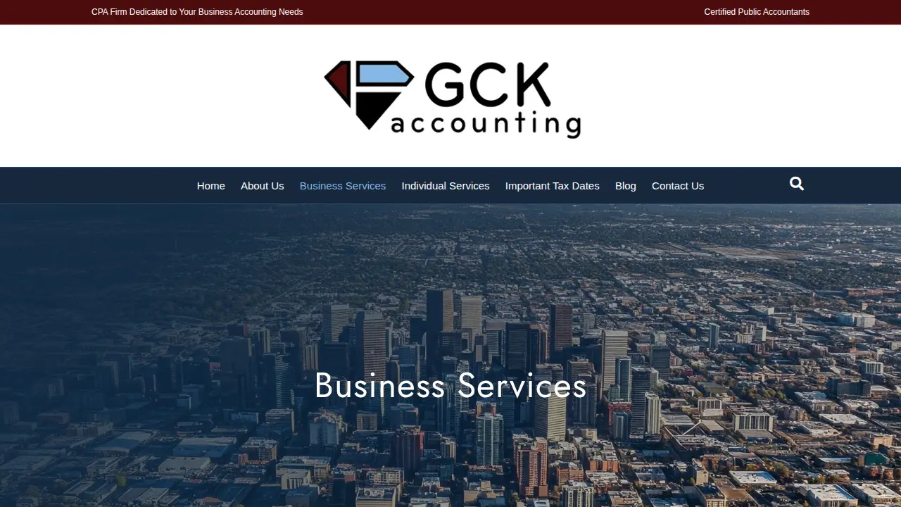 GCK Accounting page