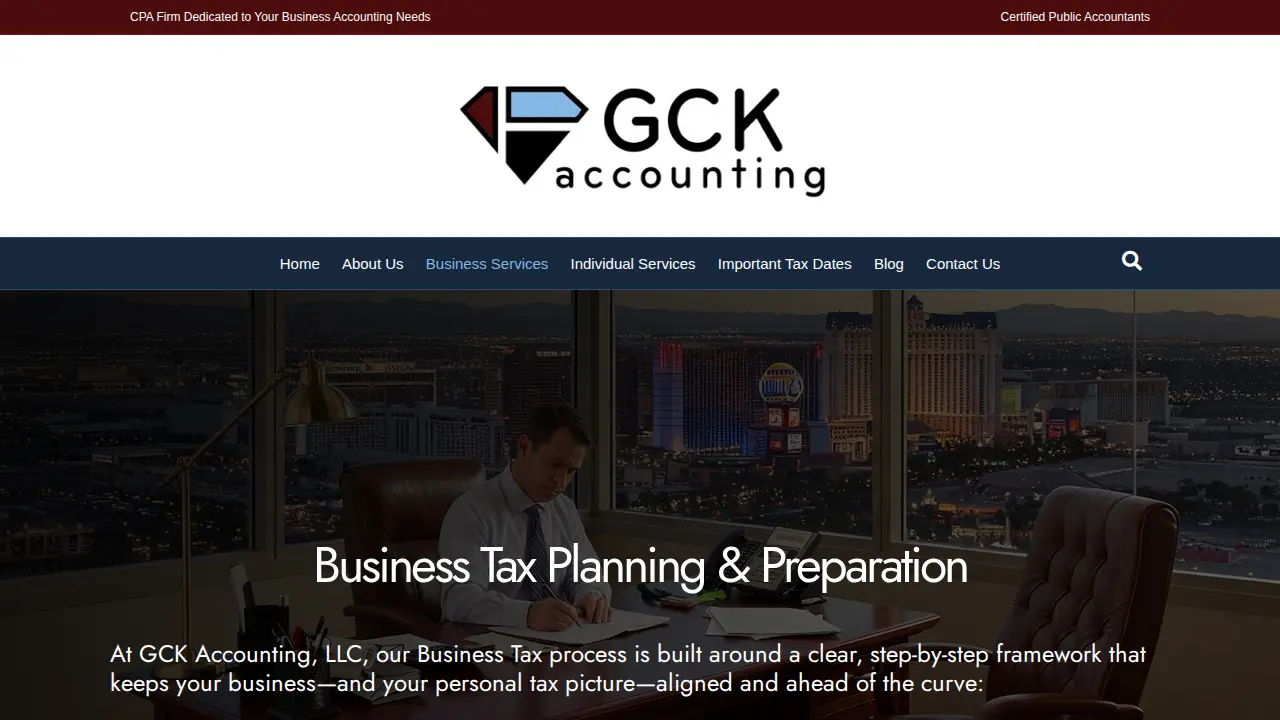 GCK Accounting page