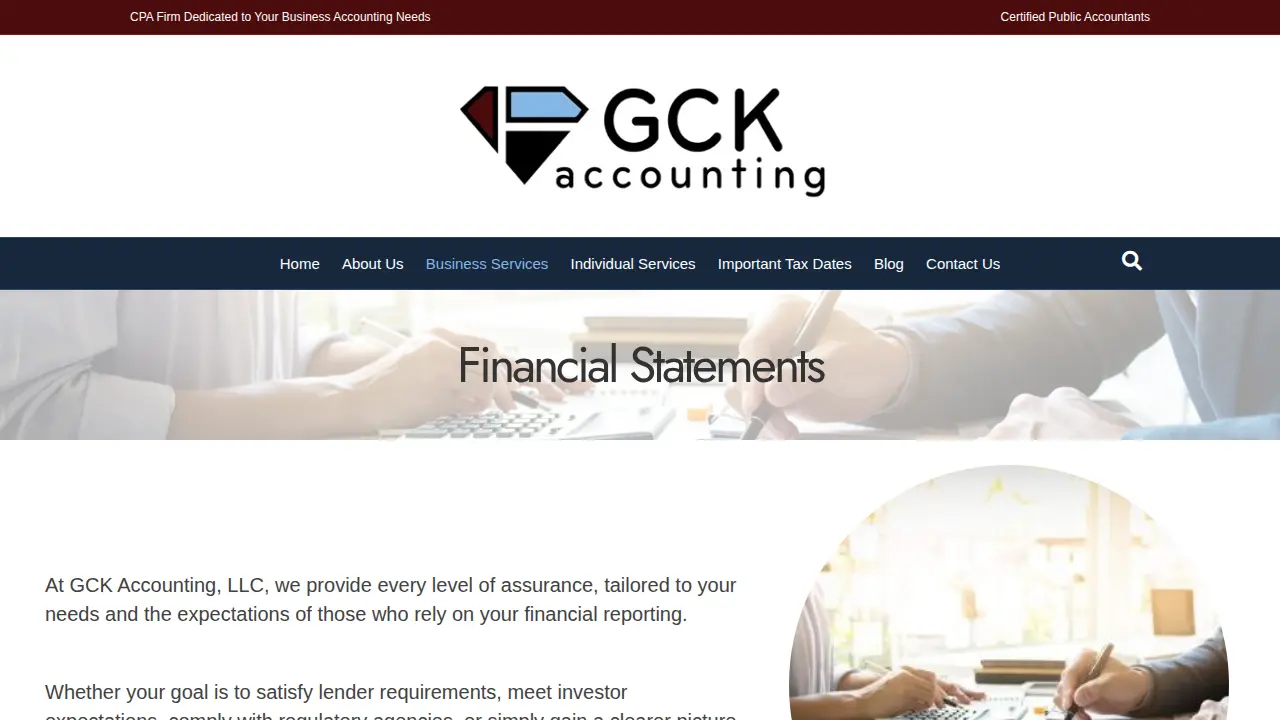 GCK Accounting page