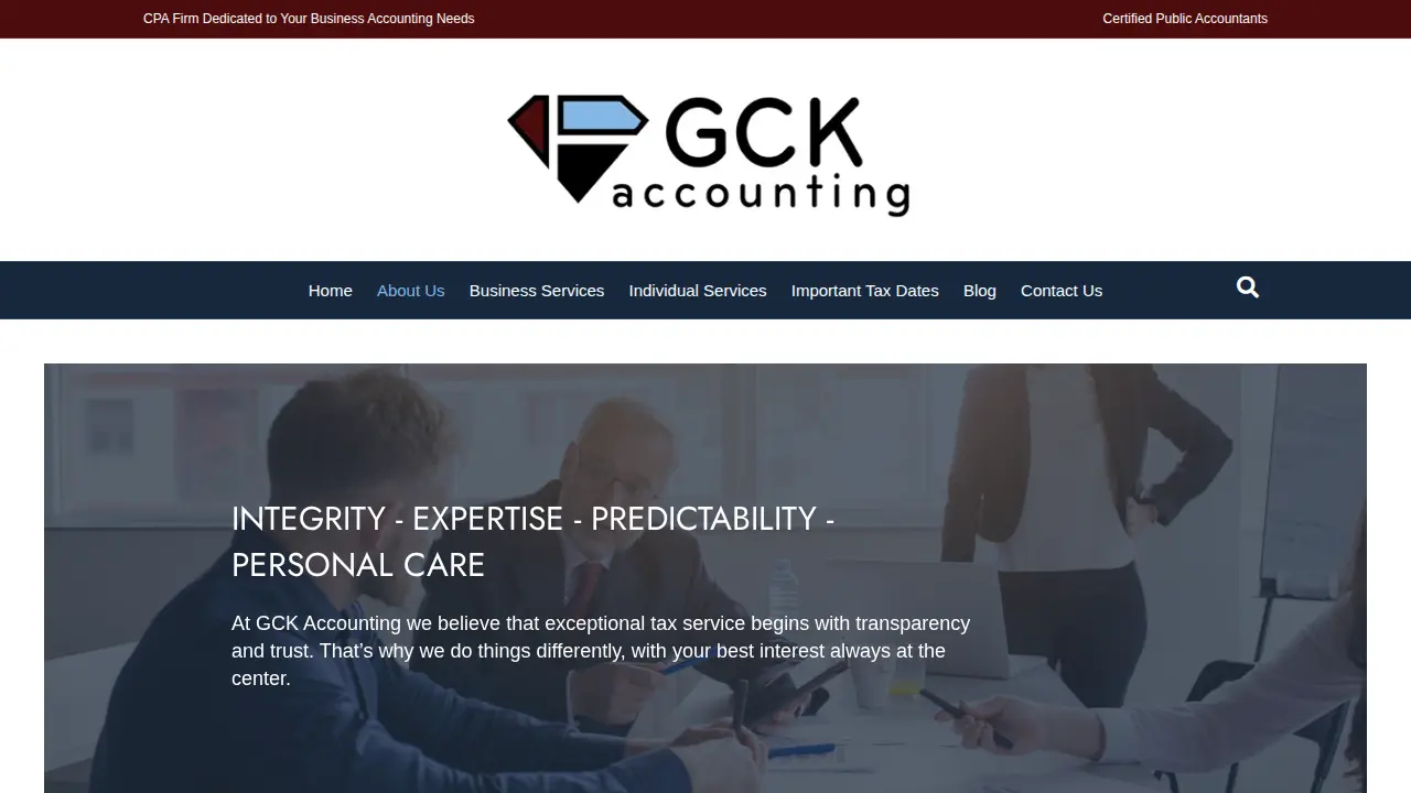 GCK Accounting page