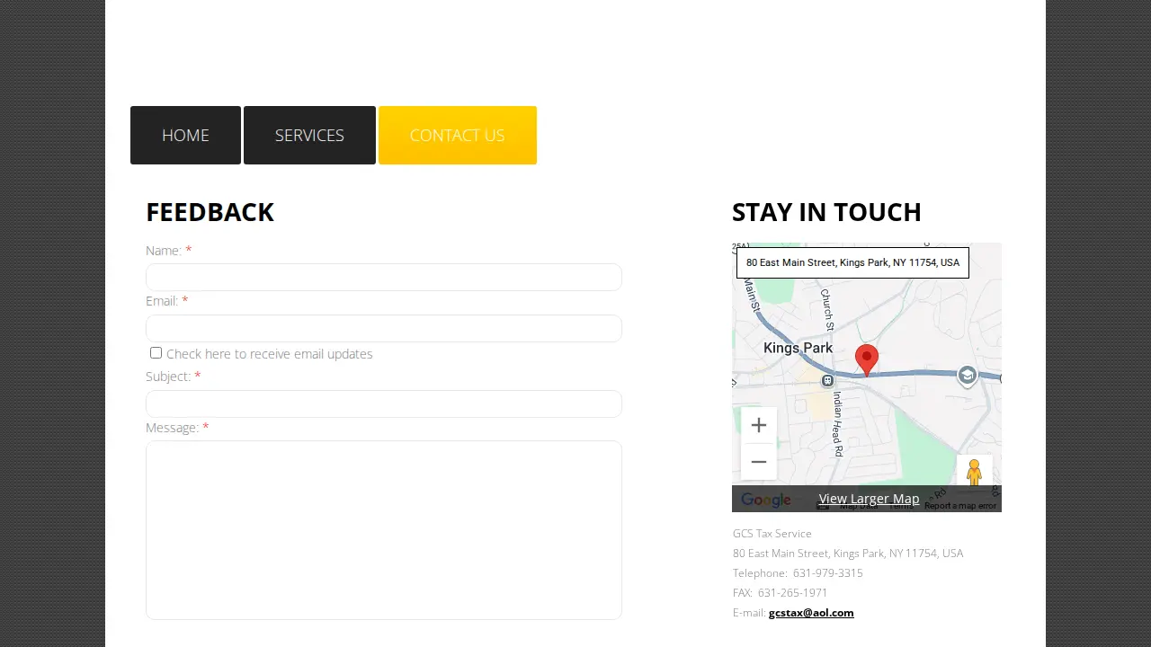 GCS Tax Service page