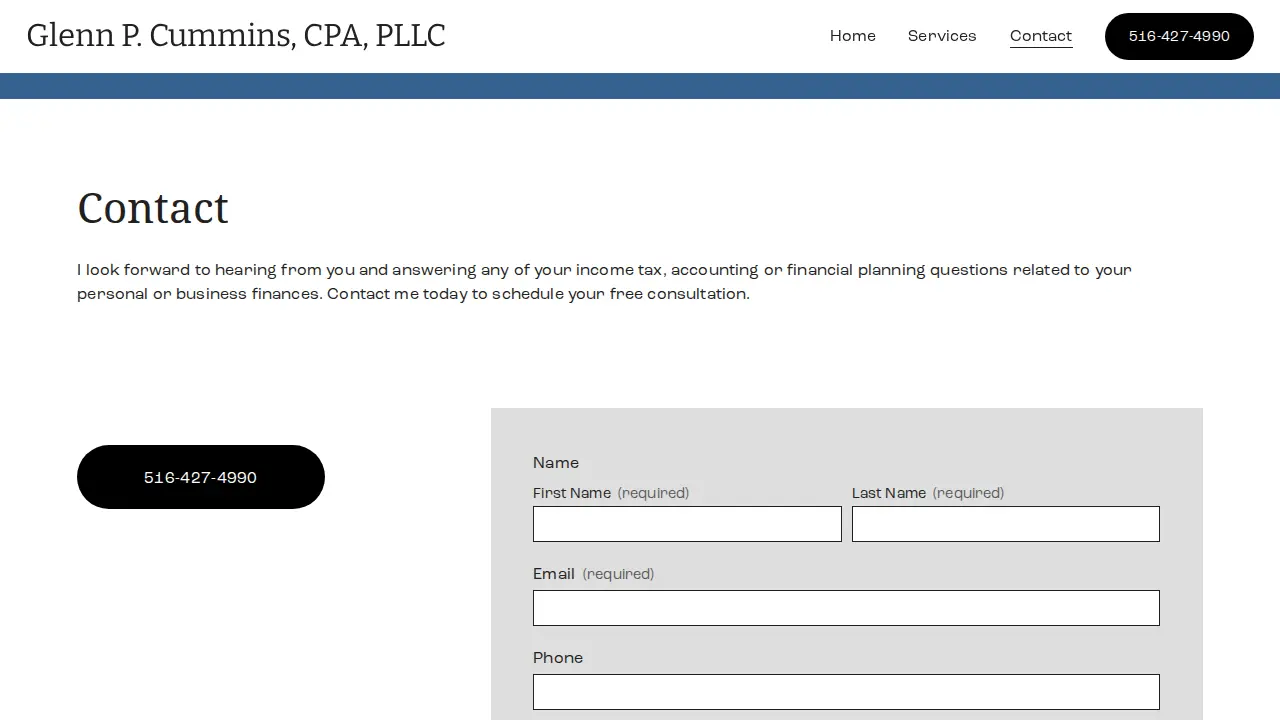 Glenn P. Cummins, CPA page
