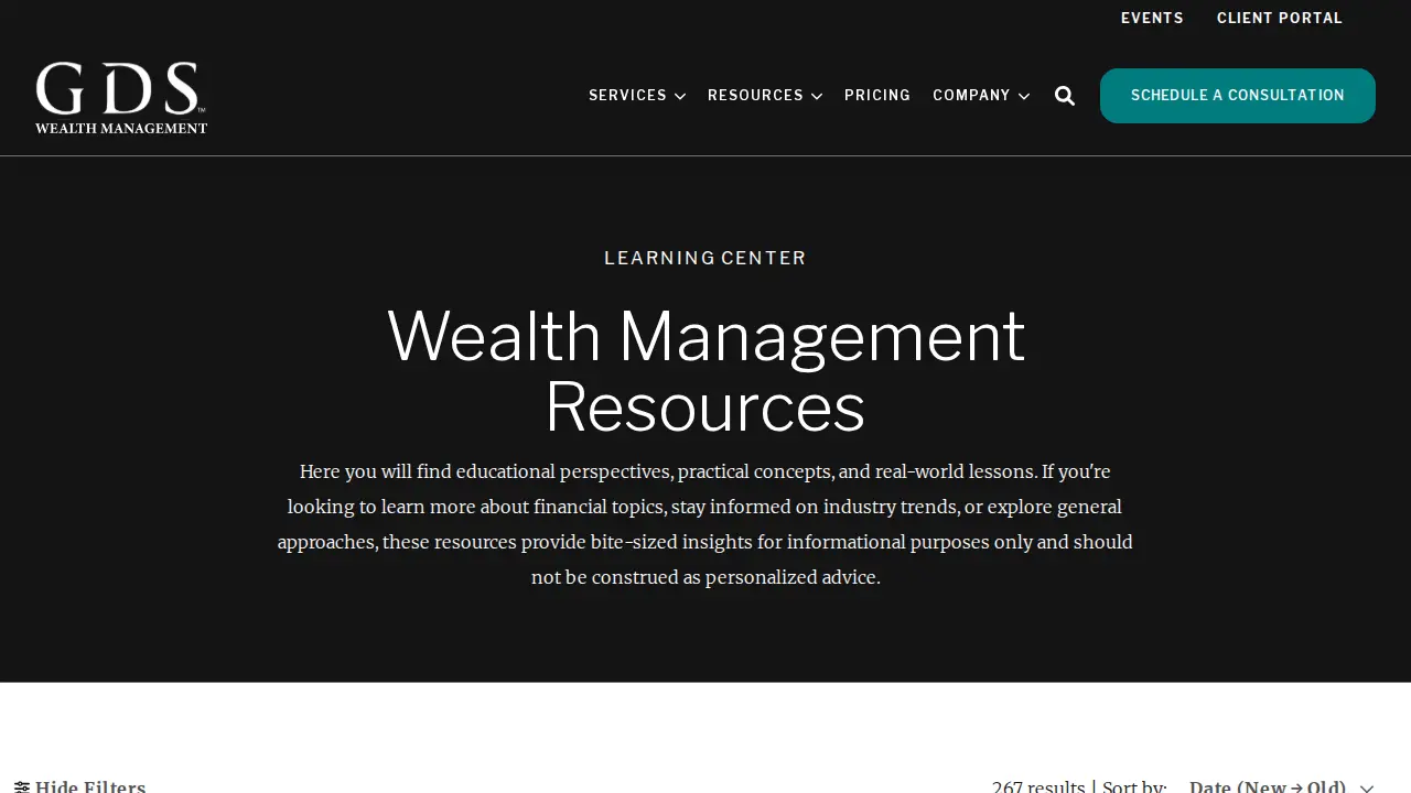 GDS Wealth Management page