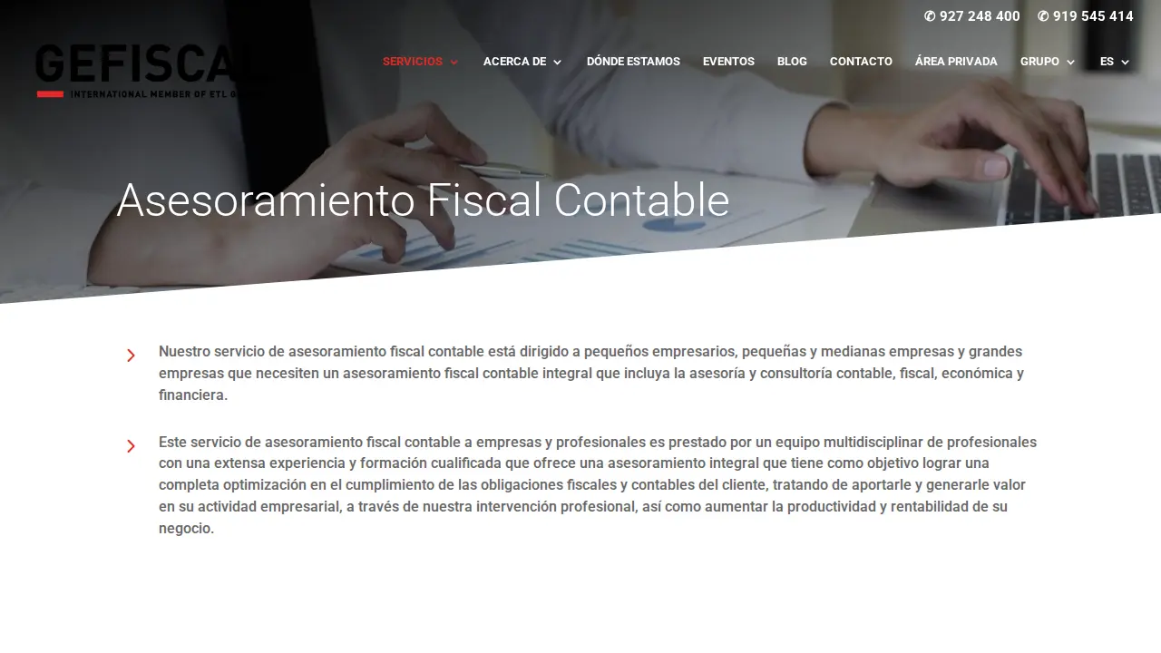 GEFISCAL ETL GLOBAL page