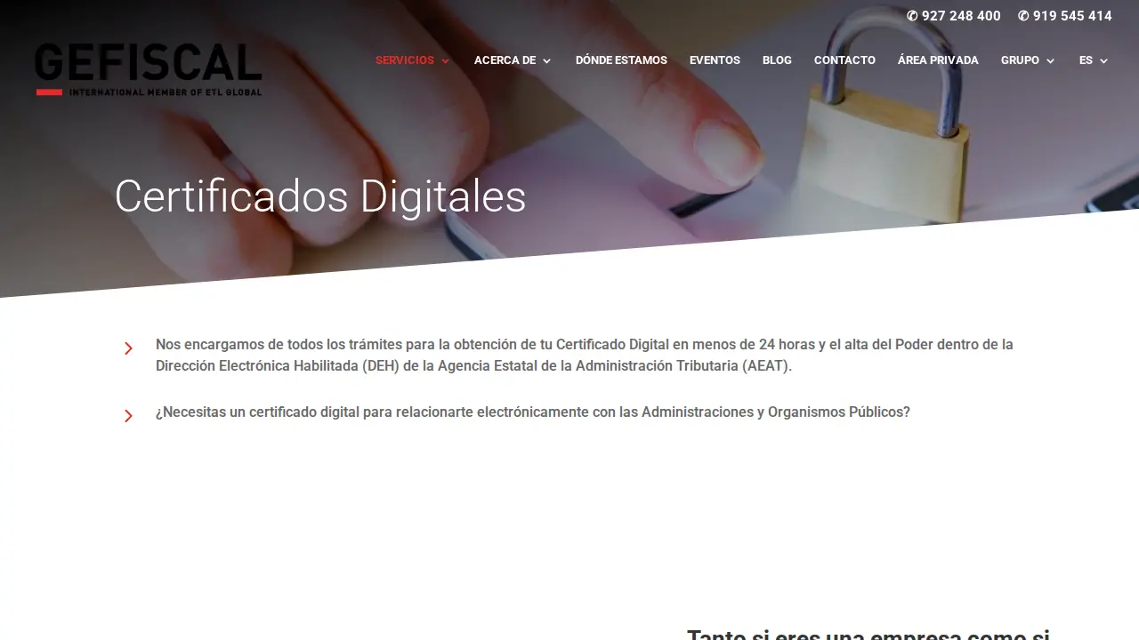 GEFISCAL ETL GLOBAL page