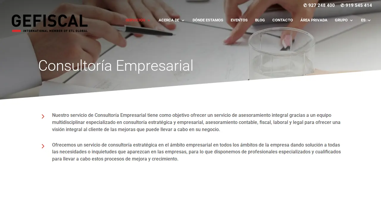 GEFISCAL ETL GLOBAL page