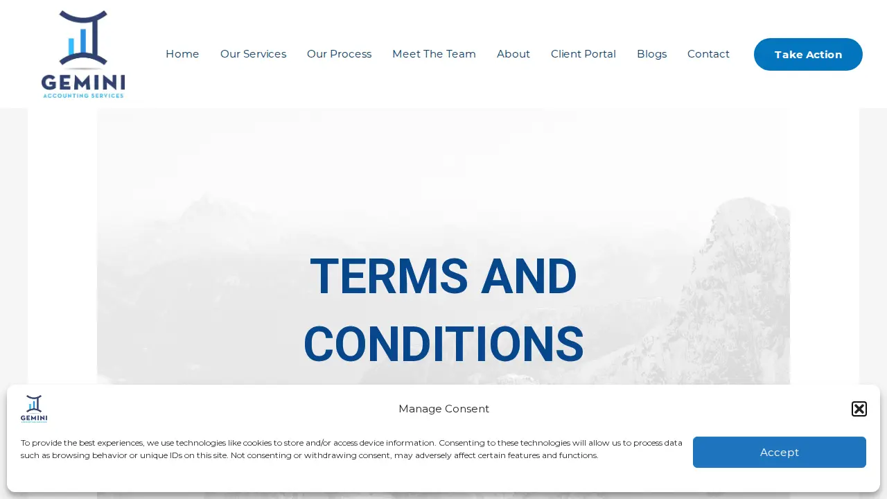 Gemini Accounting page