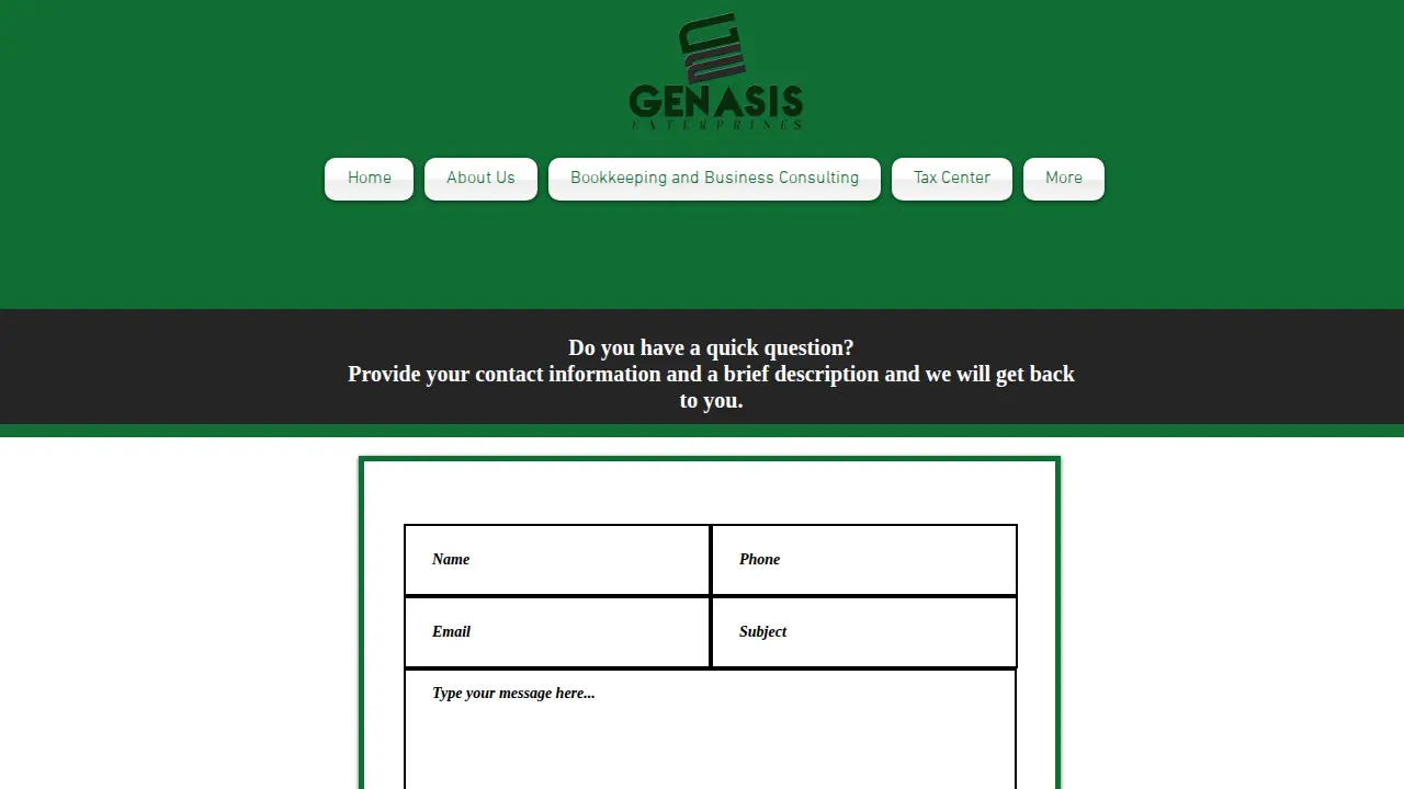 Genasis Enterprises page