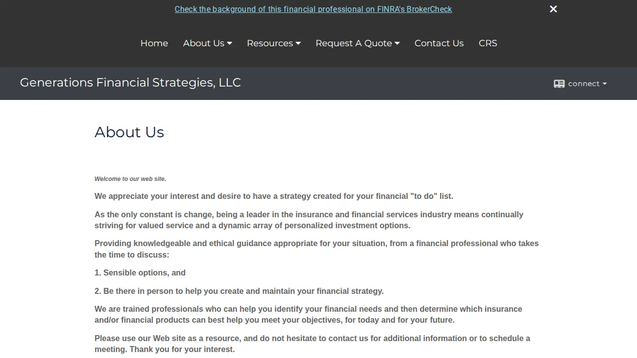 Generations Financial Strategies, LLC page