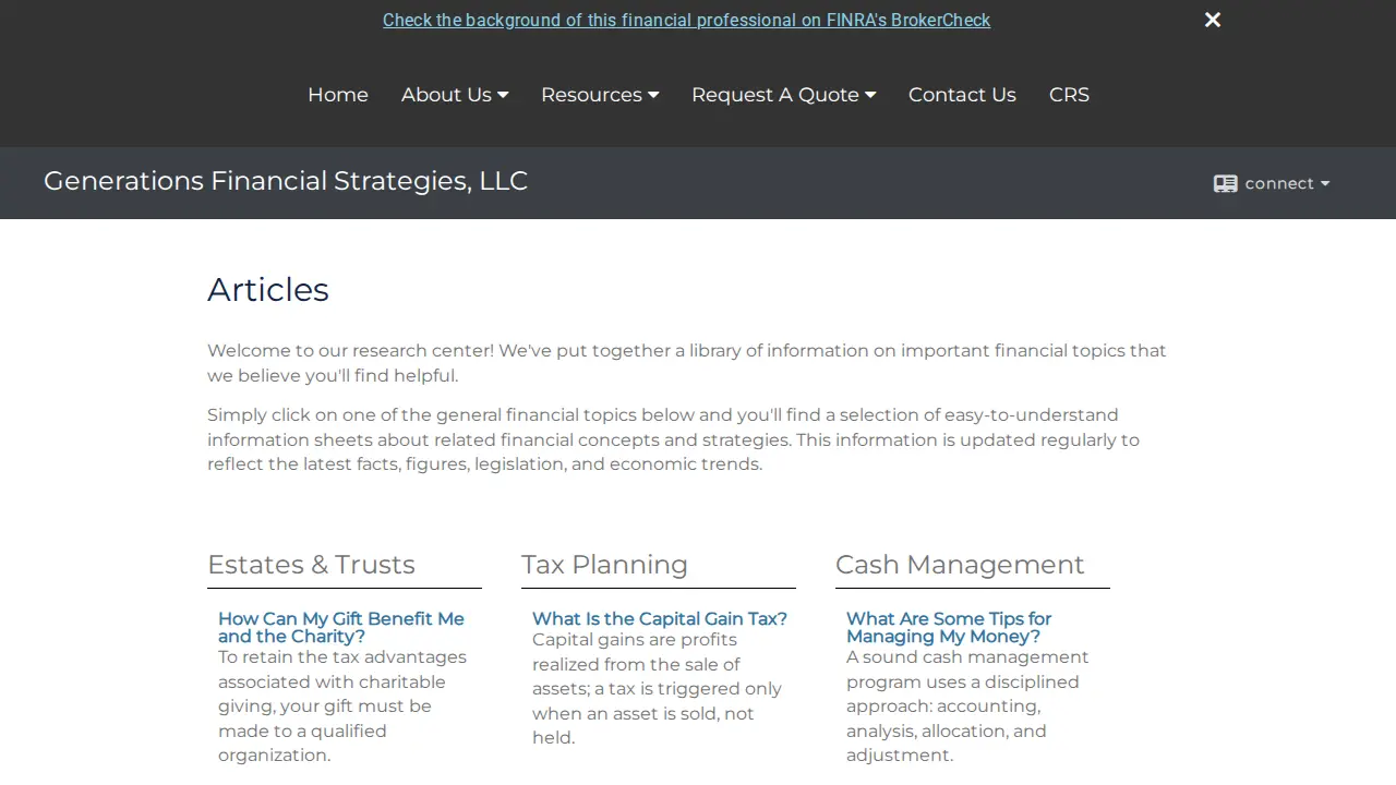 Generations Financial Strategies, LLC page
