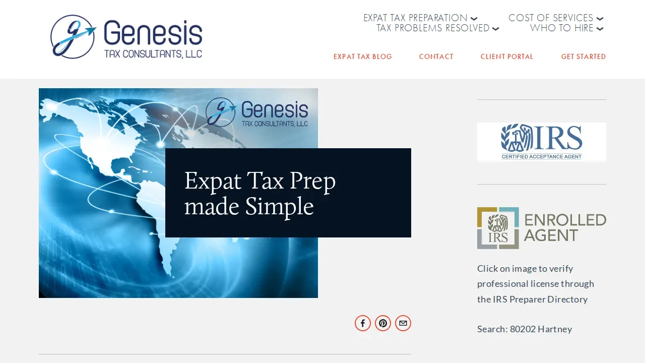 Genesis Tax Consultants, LLC page