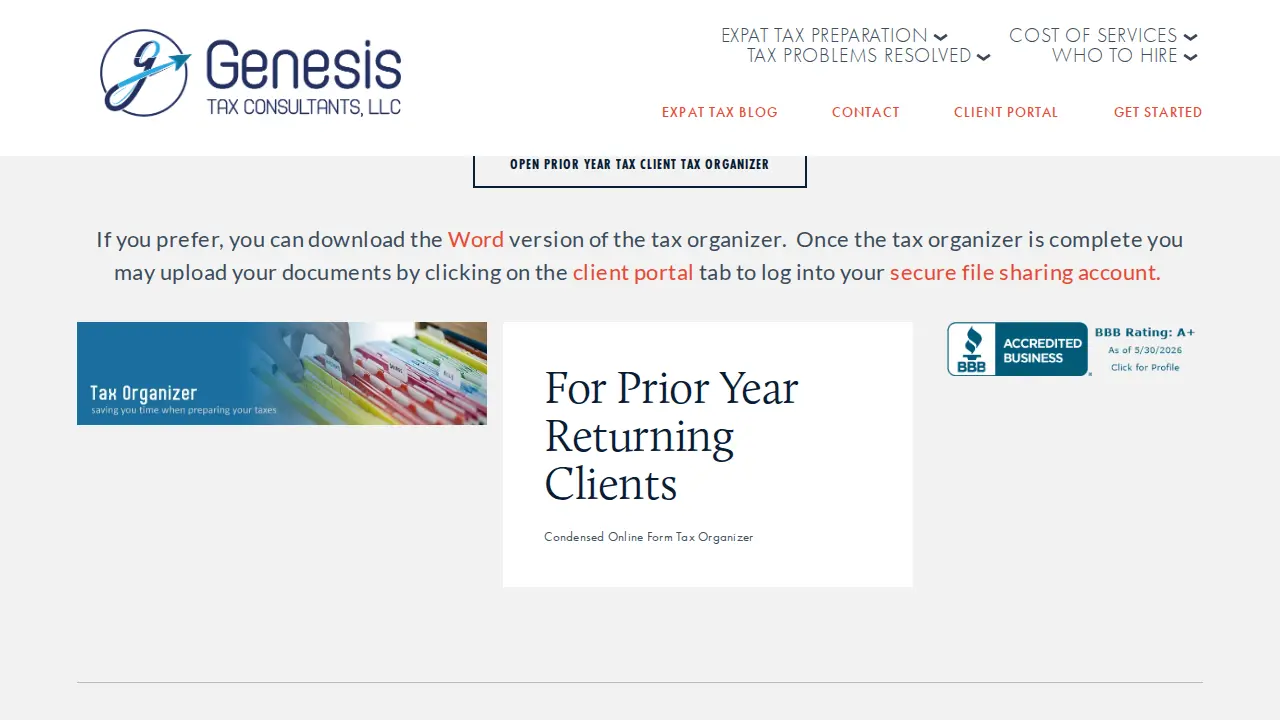 Genesis Tax Consultants, LLC page