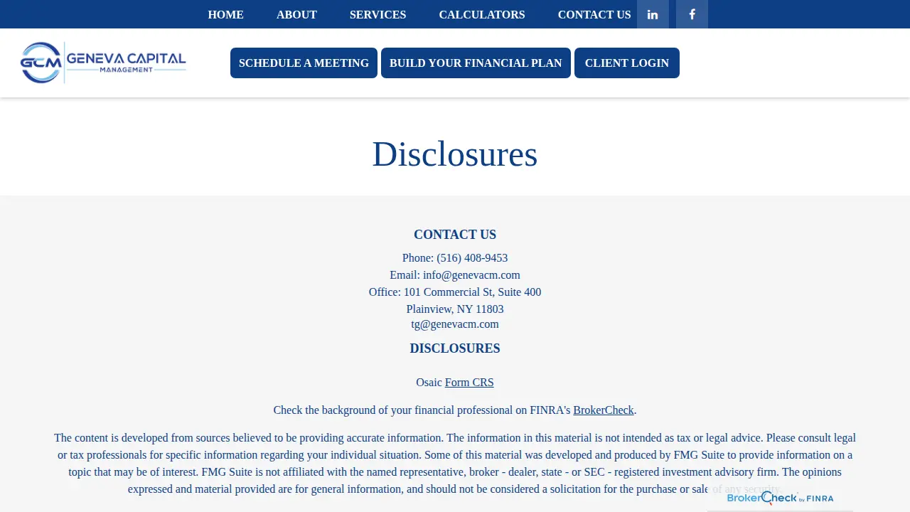 Geneva Capital Management page