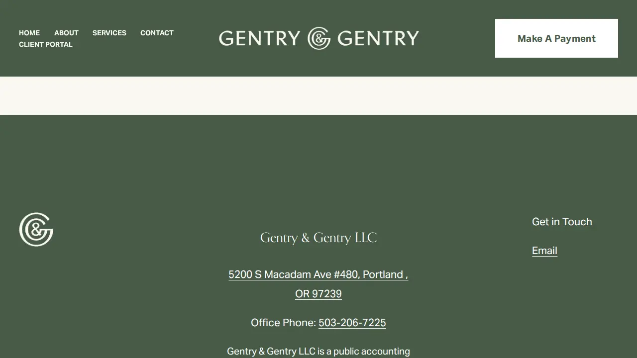 Gentry & Gentry CPA page