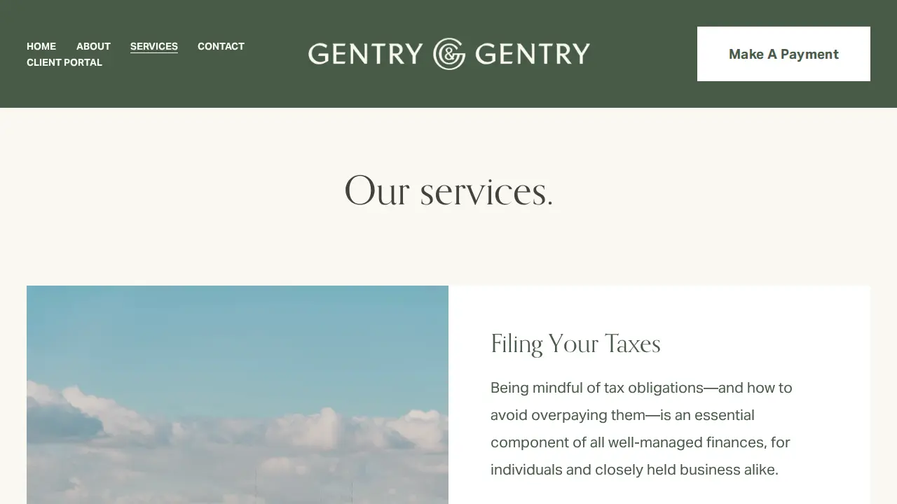 Gentry & Gentry CPA page