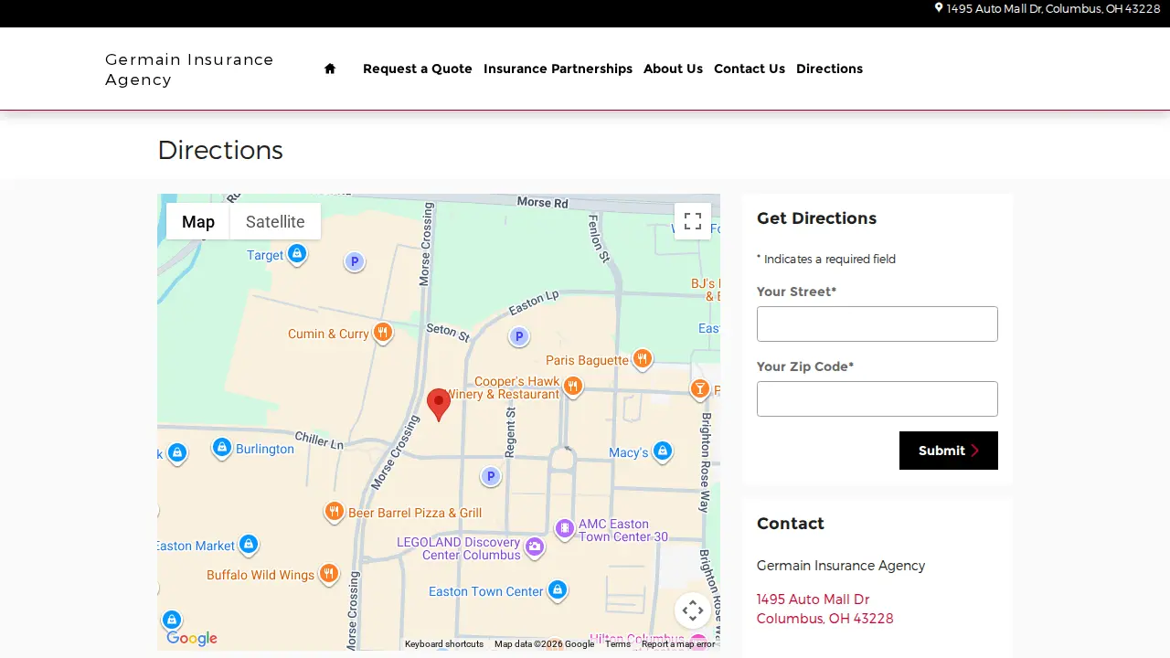 The Germain Insurance Company page