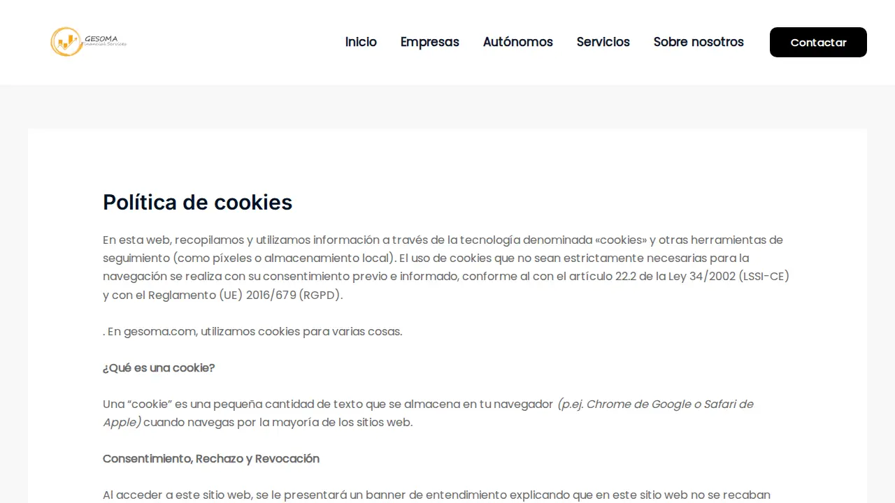 Gesoma Financial Services page