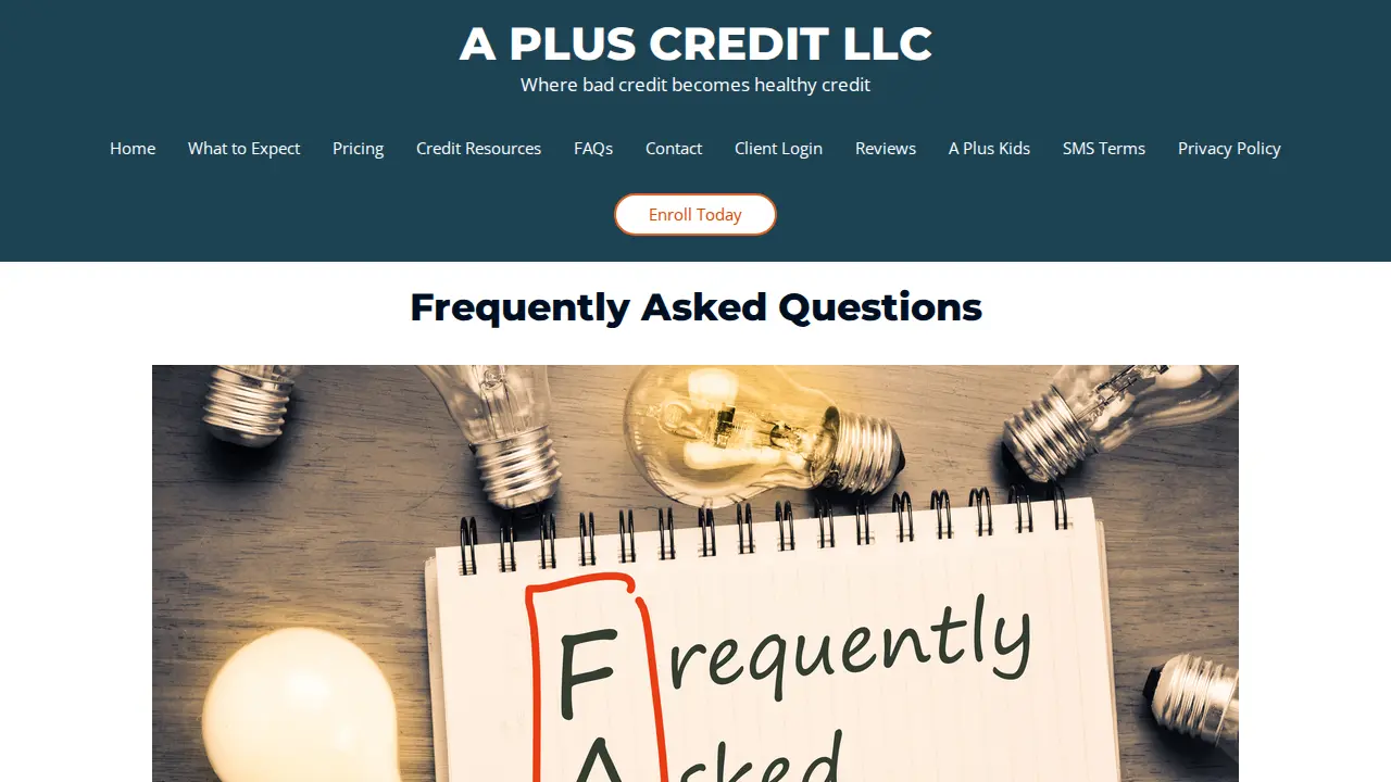 A Plus Credit LLC page