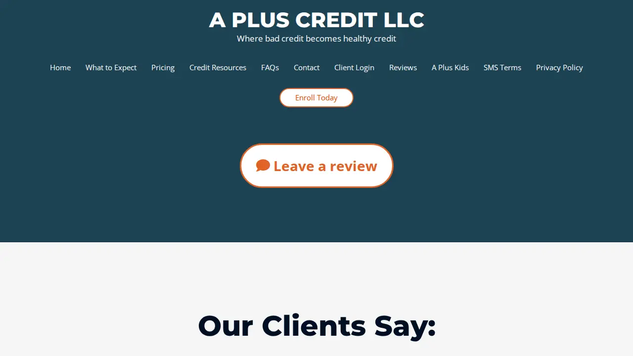 A Plus Credit LLC page