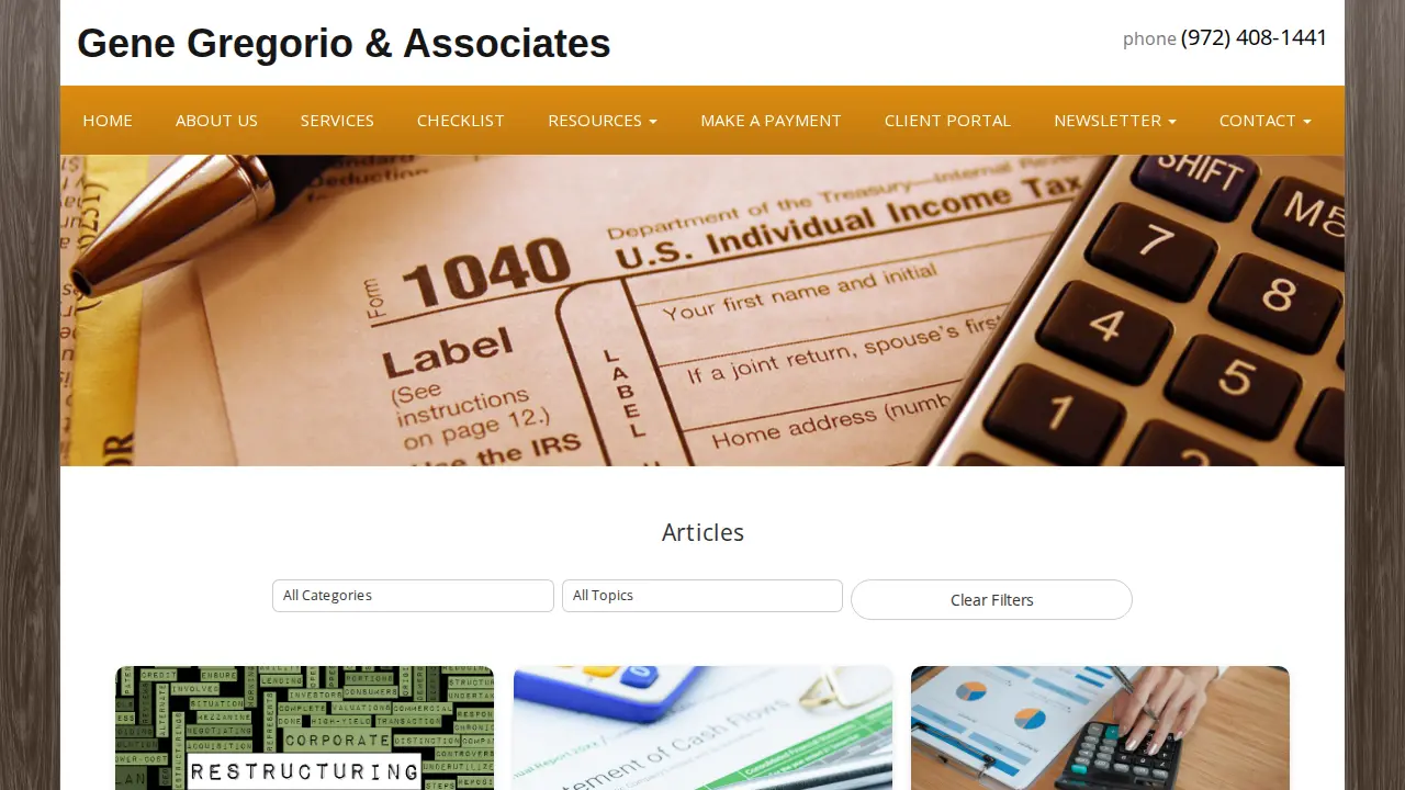 Gene Gregorio & Associates page