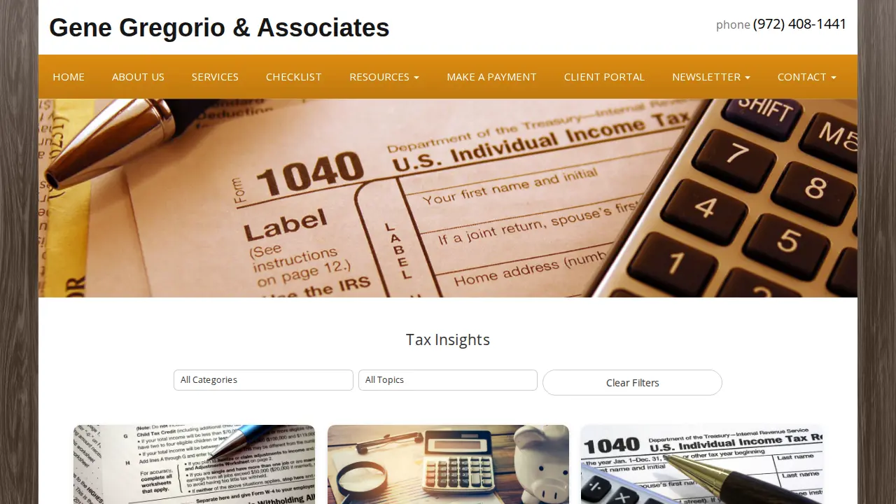 Gene Gregorio & Associates page