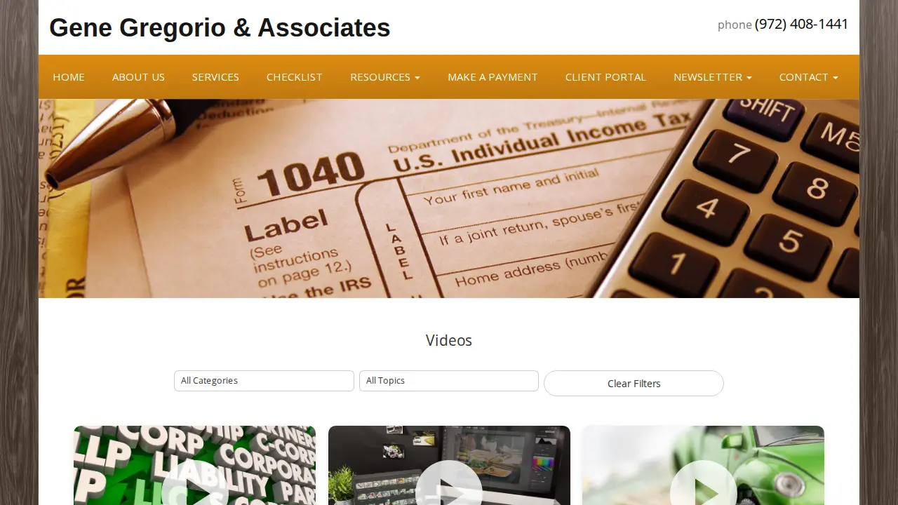 Gene Gregorio & Associates page
