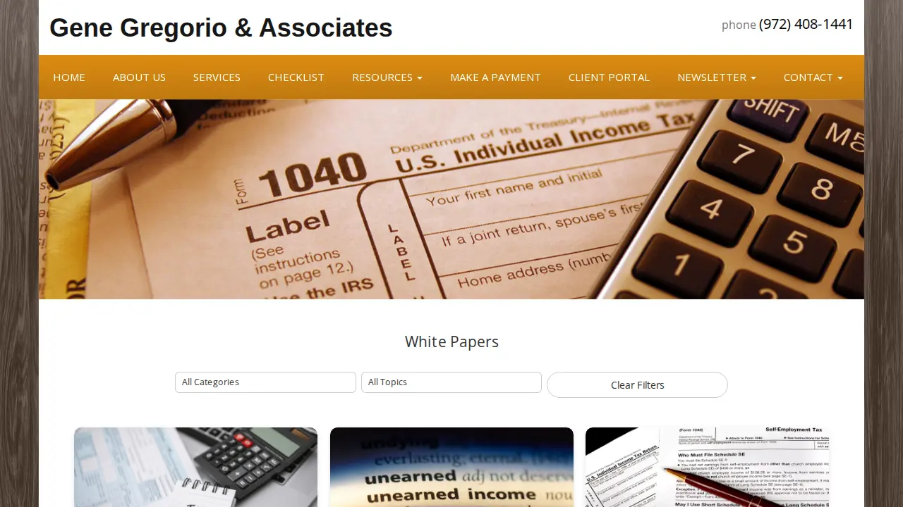 Gene Gregorio & Associates page