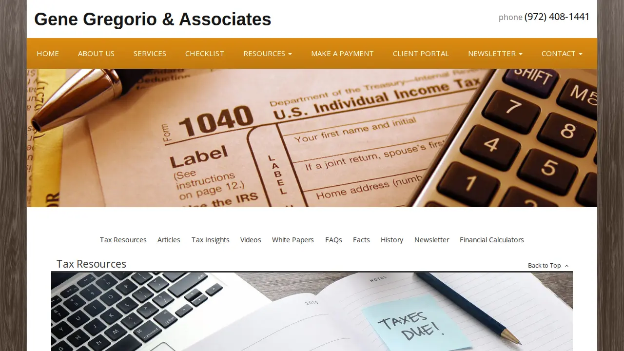 Gene Gregorio & Associates page