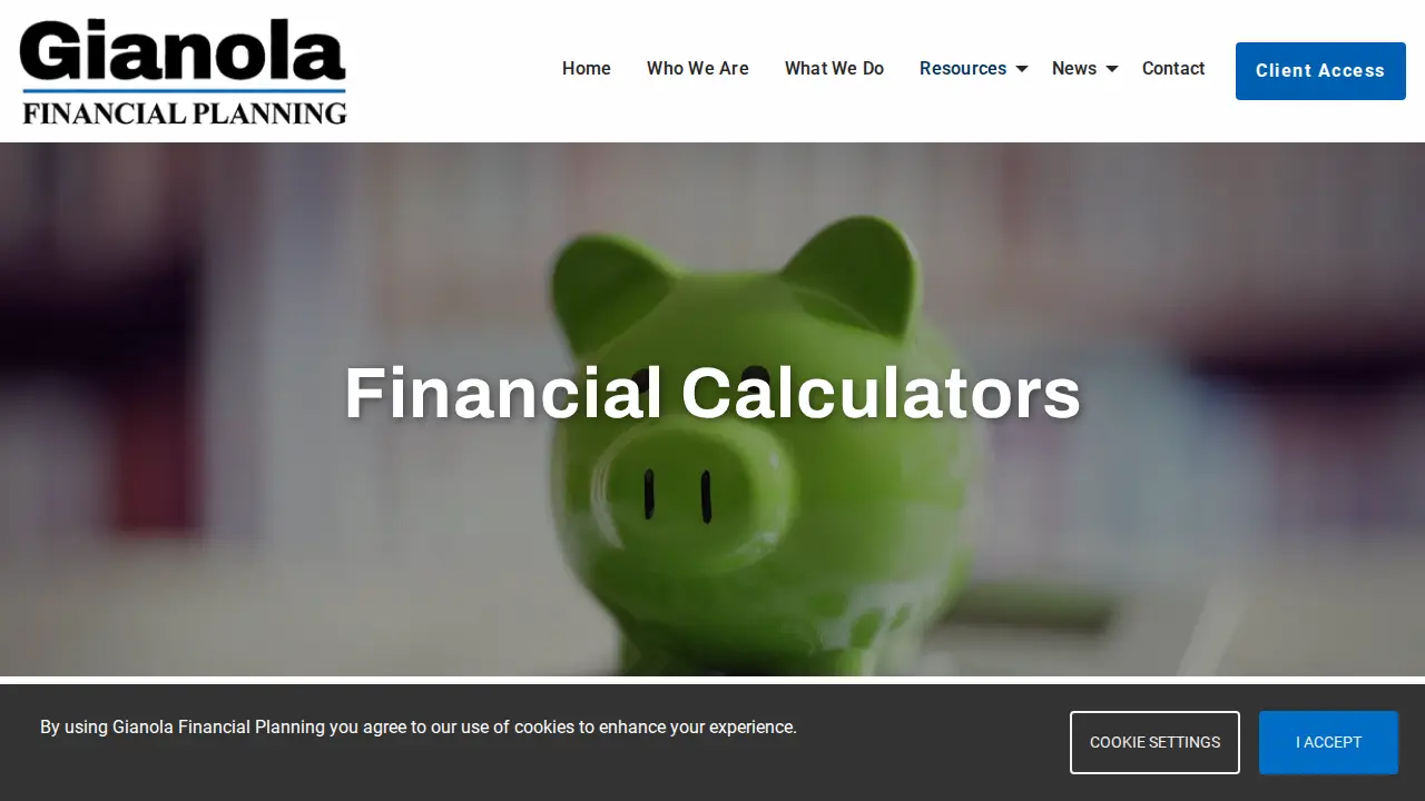 Gianola Financial Planning page