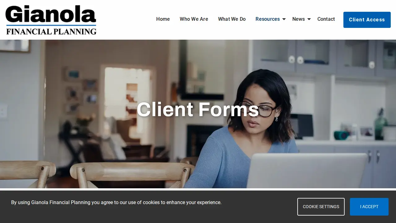 Gianola Financial Planning page