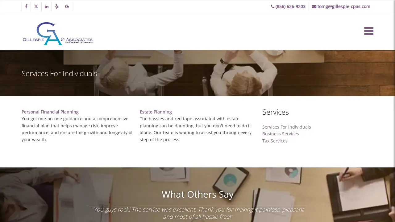 Gillespie & Associates page