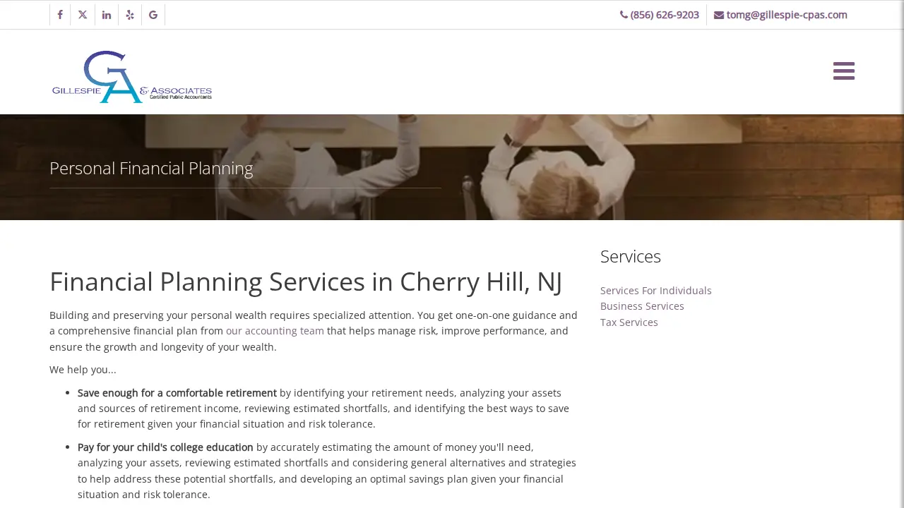 Gillespie & Associates page
