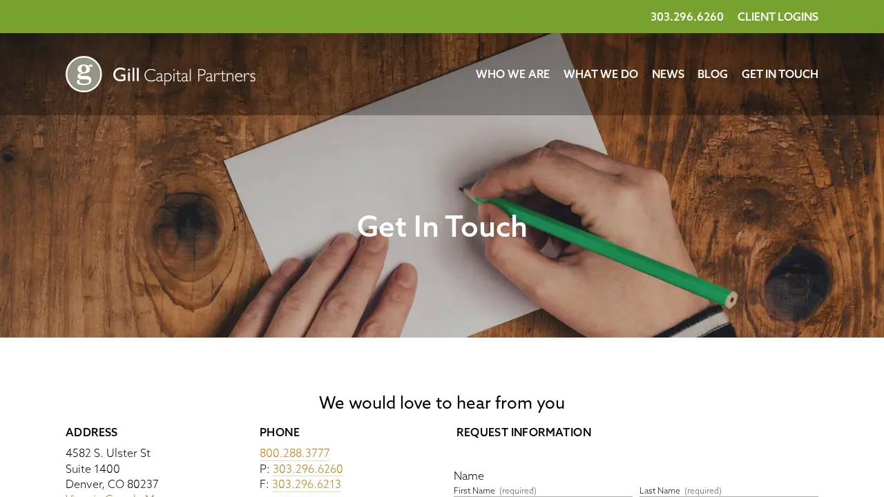 Gill Capital Partners page