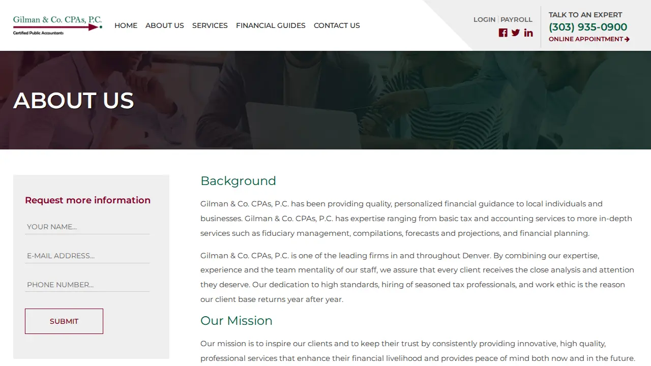 Gilman & Co CPA's PC page
