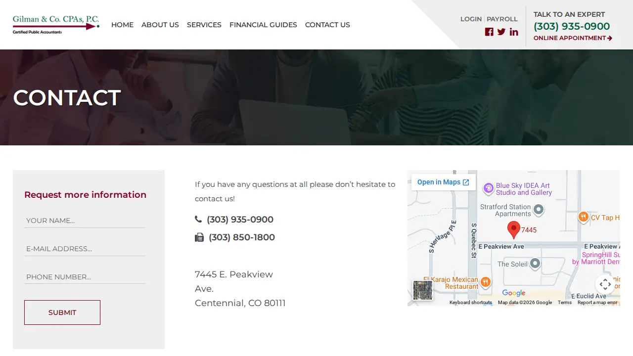 Gilman & Co CPA's PC page