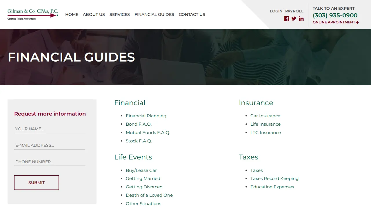 Gilman & Co CPA's PC page