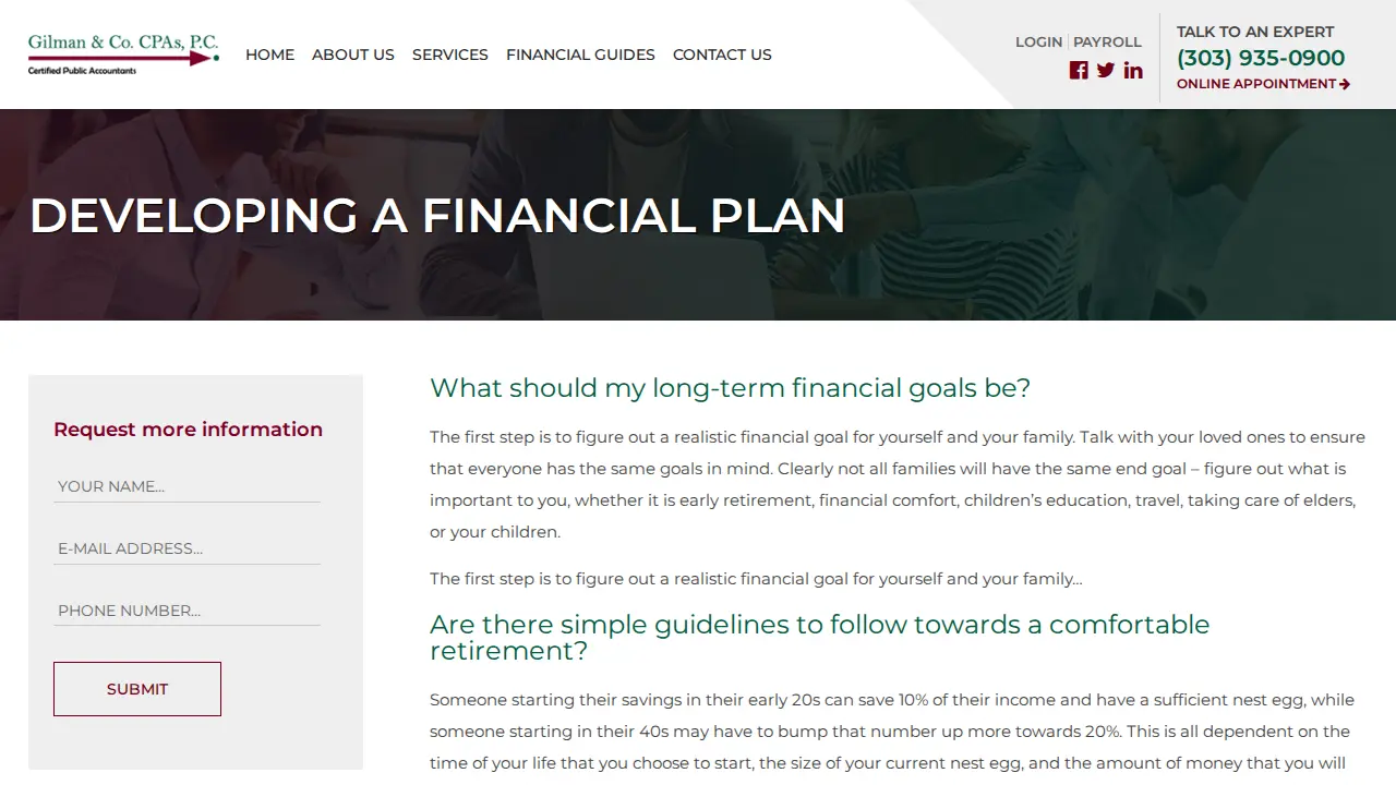 Gilman & Co CPA's PC page