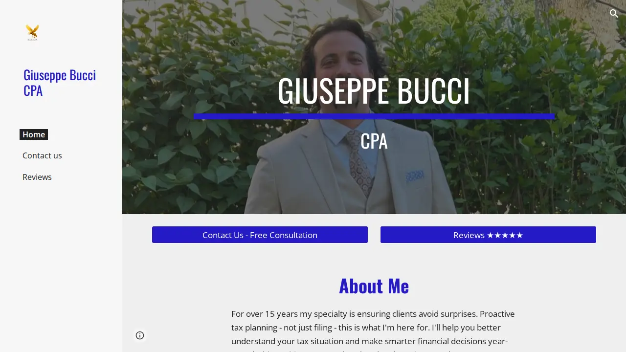 Giuseppe Bucci, CPA website