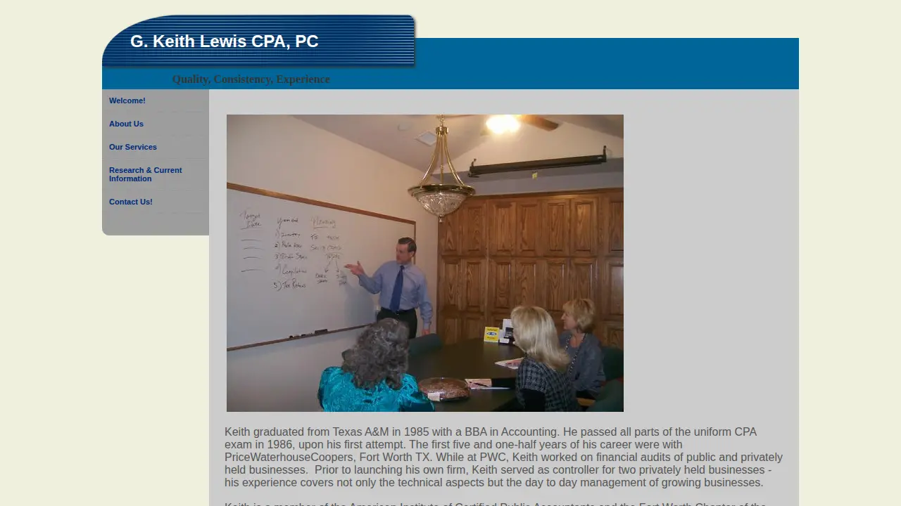 G. Keith Lewis CPA PC page