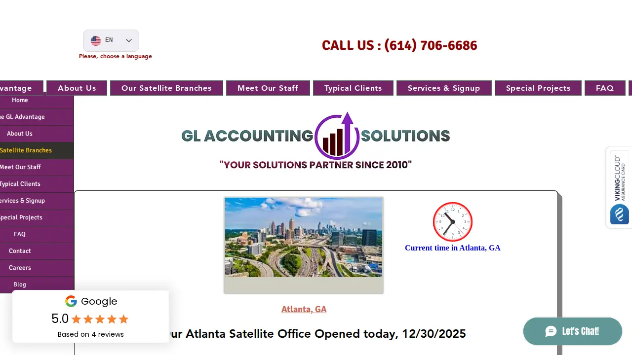GL ACCOUNTING SOLUTIONS CORP page