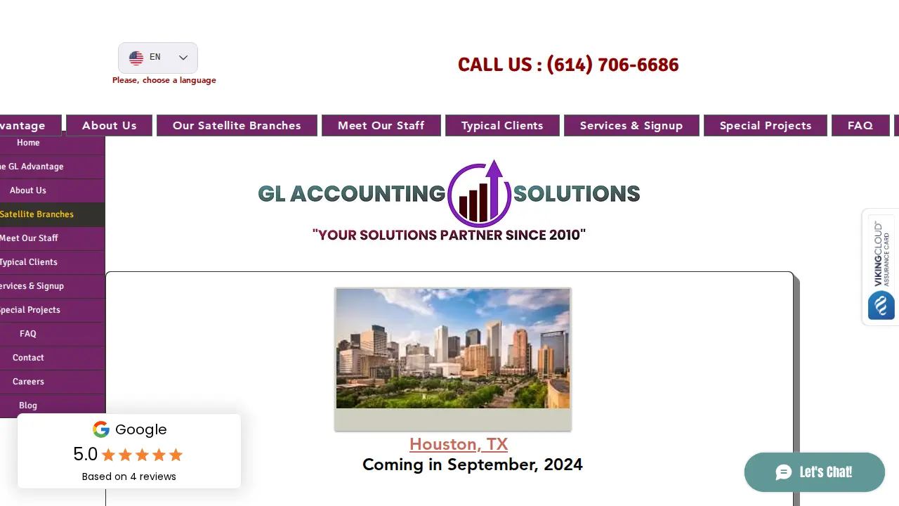 GL ACCOUNTING SOLUTIONS CORP page