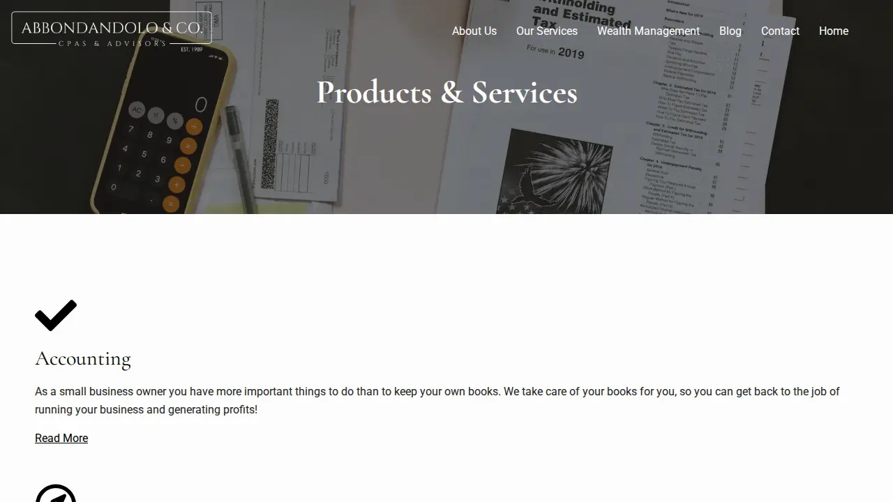 Abbondandolo & Co. CPAs page