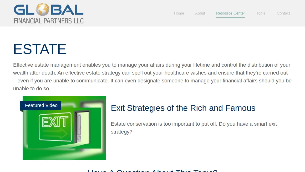 Global Financial Partners LLC page