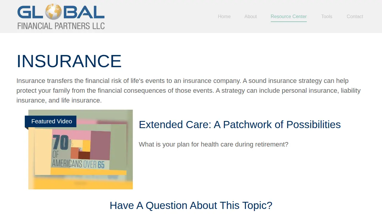 Global Financial Partners LLC page