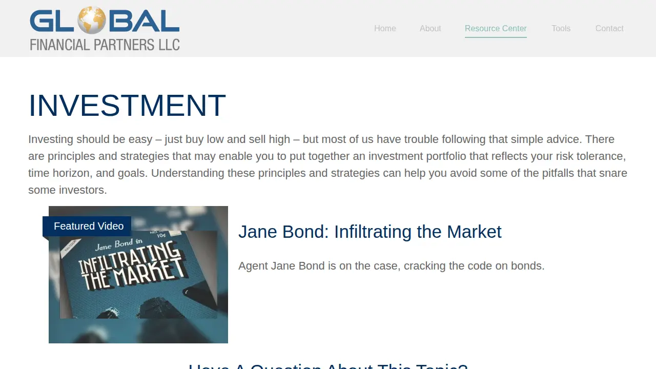 Global Financial Partners LLC page