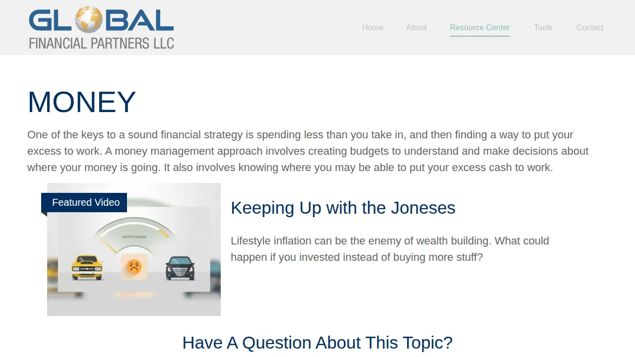 Global Financial Partners LLC page