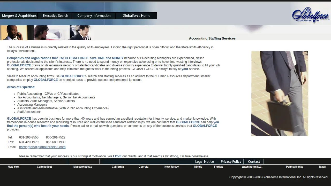 Globalforce International Inc page